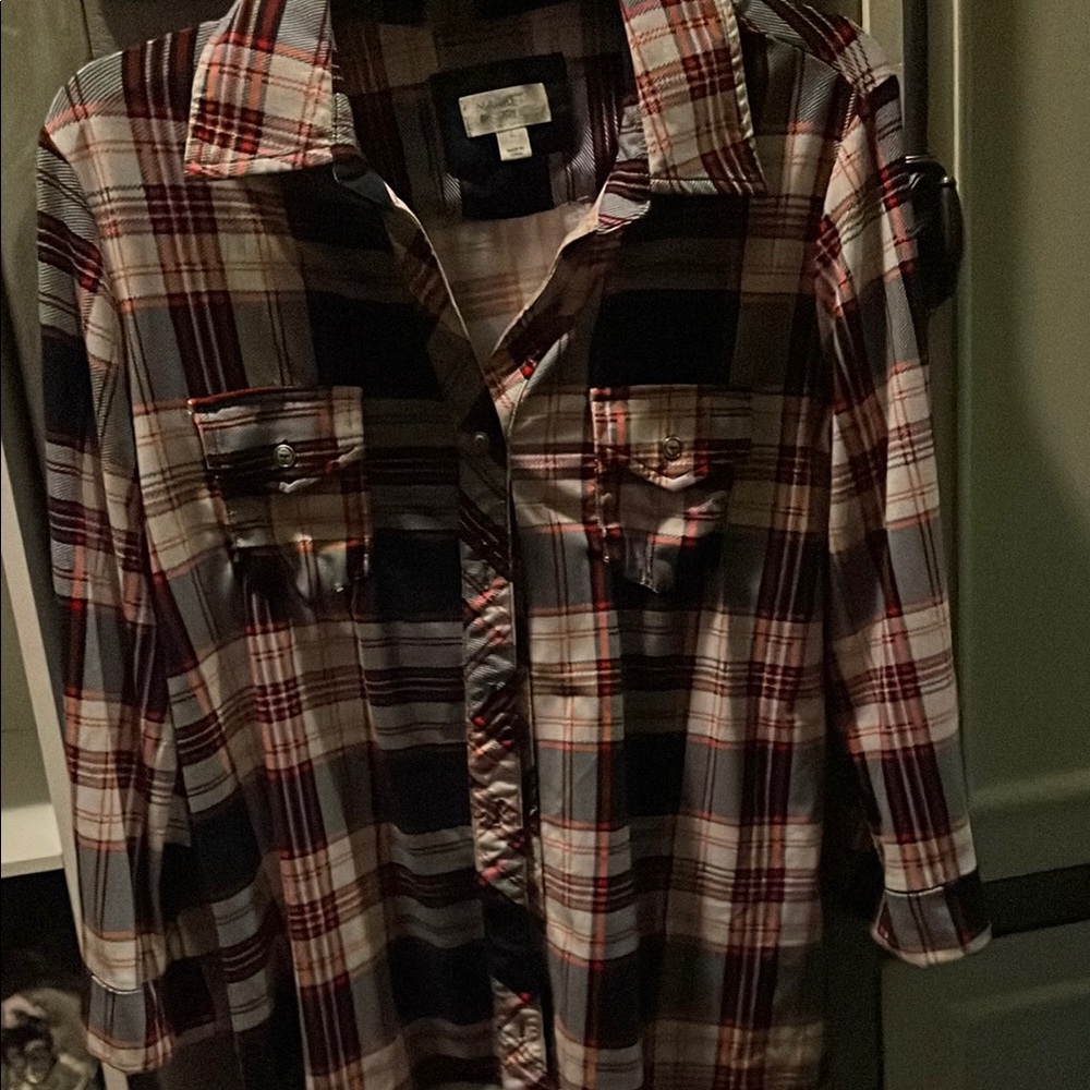 Plaid Button-Up Shirt